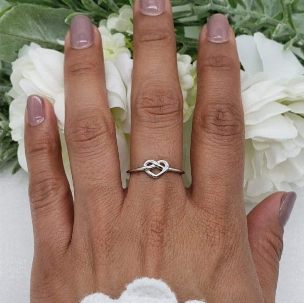 🥰 MY MONA HEART STERLING SILVER RING - Picture 3 of 4